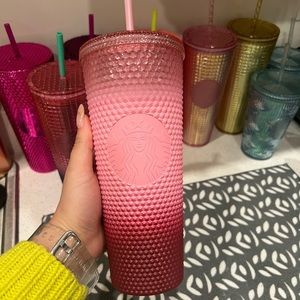 Starbucks Holiday Tumbler Pink Waxberry Ombre